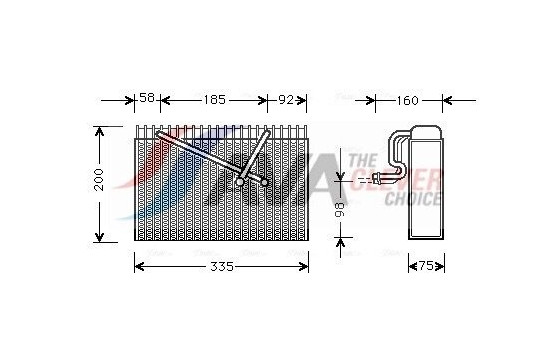 Evaporator, air conditioning