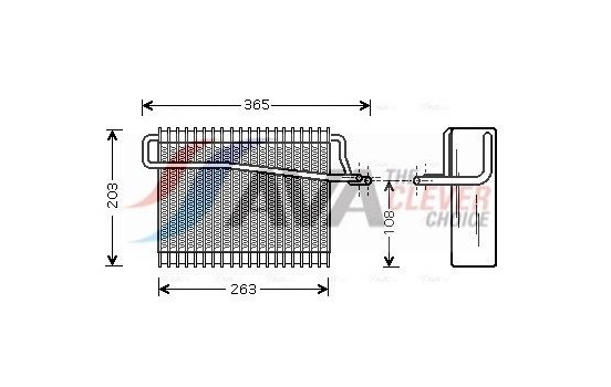 Evaporator, air conditioning