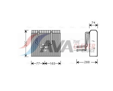 Evaporator, air conditioning