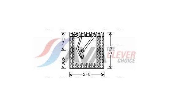 Evaporator, air conditioning