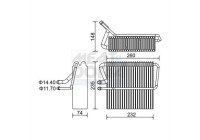 Evaporator, air conditioning