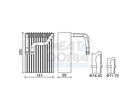Evaporator, air conditioning
