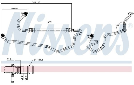High pressure line, air conditioning