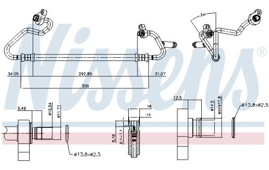 High pressure line, air conditioning, Image 8