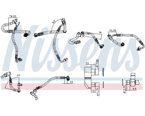 High pressure / low pressure piping, air conditioning