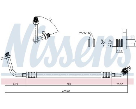 High pressure pipe, air conditioning