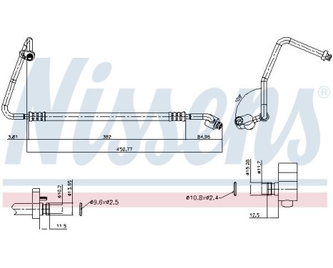 High-pressure pipe, air conditioning