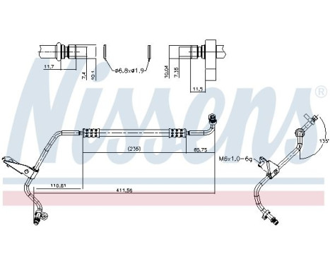 High-pressure pipe, air conditioning