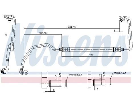 High-pressure pipe, air conditioning