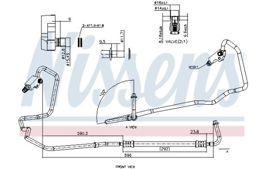 High pressure line, air conditioning
