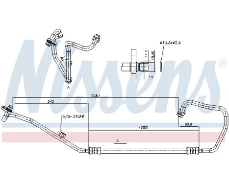 High pressure pipe, air conditioning