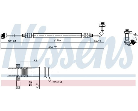 High-pressure pipe, air conditioning