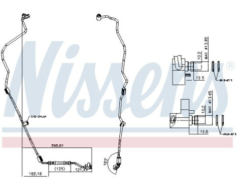 High-pressure pipe, air conditioning