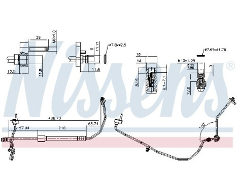 High pressure pipe, air conditioning