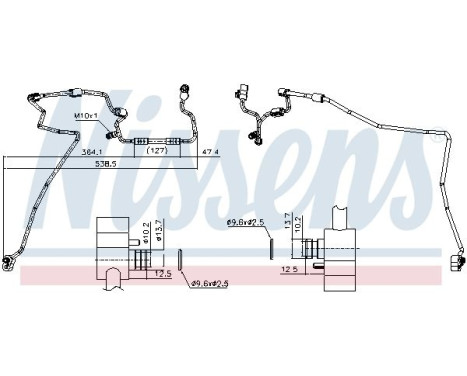 High pressure pipe, air conditioning