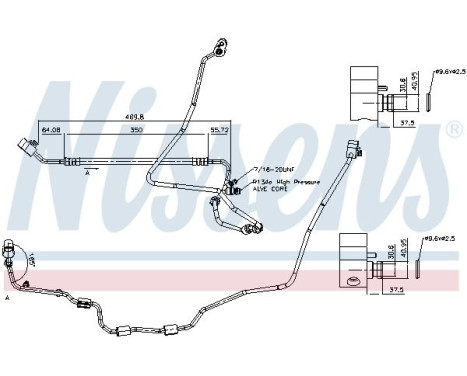High pressure pipe, air conditioning