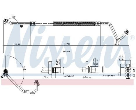 High-pressure pipe, air conditioning