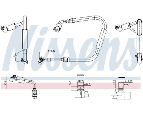 High pressure pipe, air conditioning