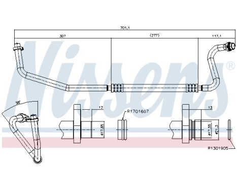 Low pressure line, air conditioning