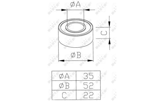 Bearing, compressor shaft universal, Image 2