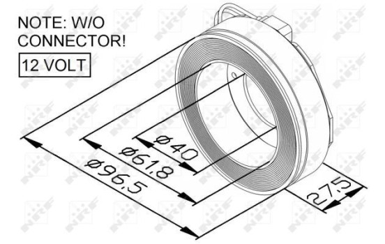 Coil, magnetic-clutch compressor