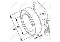 Coil, magnetic-clutch compressor