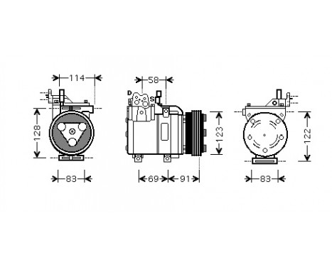 Compressor, air conditioning 1.6 (Type HCC)