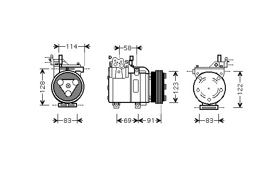 Compressor, air conditioning 1.6 (Type HCC)