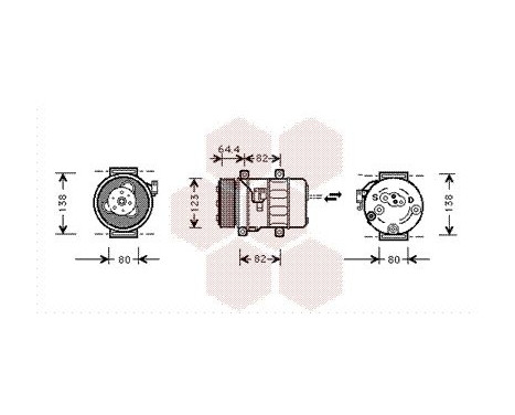 Compressor, air conditioning -1.9 TD 00+, Image 2