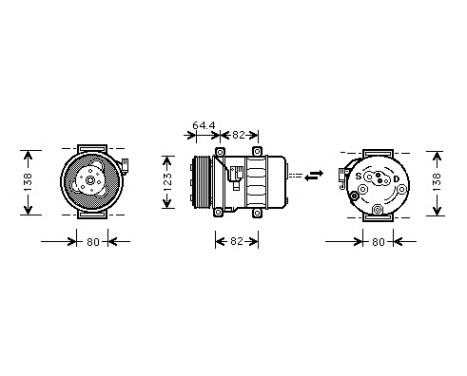 Compressor, air conditioning -1.9 TD 00+