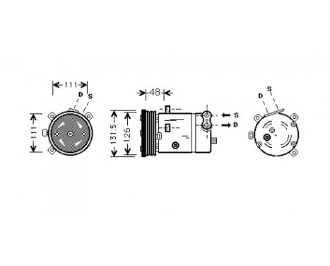 Compressor, air conditioning 2.0 / 2.5, Image 2