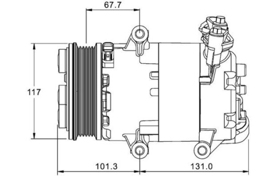 Compressor, air conditioning BEHR *** PREMIUM LINE ***, Image 3
