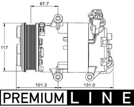 Compressor, air conditioning BEHR *** PREMIUM LINE ***, Image 5