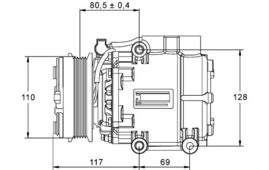 Compressor, air conditioning BEHR *** PREMIUM LINE ***, Image 2