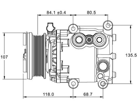 Compressor, air conditioning BEHR *** PREMIUM LINE ***, Image 2