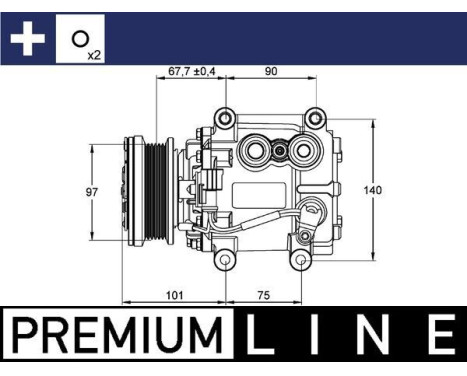 Compressor, air conditioning BEHR *** PREMIUM LINE ***, Image 3