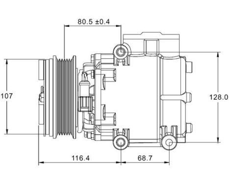 Compressor, air conditioning BEHR *** PREMIUM LINE ***, Image 2