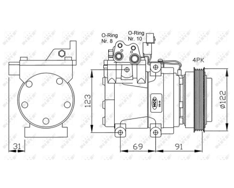 Compressor, air conditioning GENUINE, Image 2