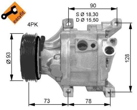 Compressor, air conditioning GENUINE, Image 3