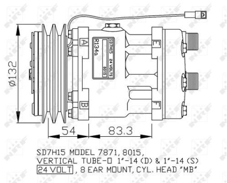Compressor, air conditioning GENUINE, Image 3