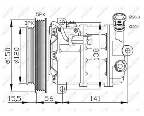 Compressor, air conditioning GENUINE, Image 6