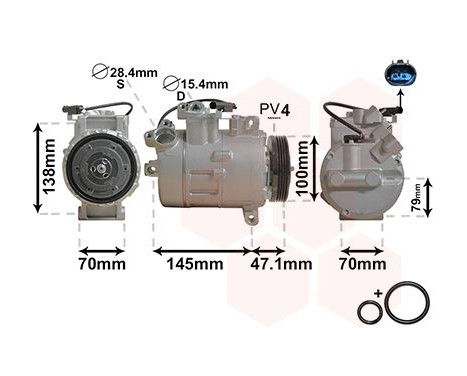 Compressor, air conditioning *** IR PLUS ***