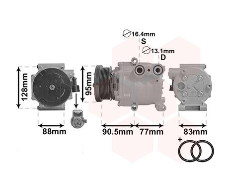 Compressor, air conditioning *** IR PLUS ***, Image 2