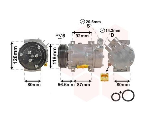 Compressor, air conditioning *** IR PLUS ***