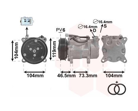 Compressor, air conditioning *** IR PLUS ***