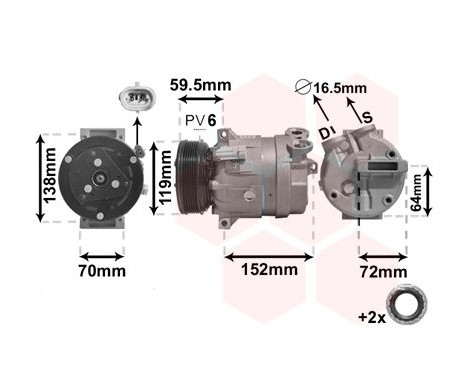 Compressor, air conditioning *** IR PLUS ***, Image 2