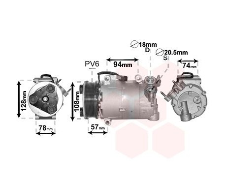 Compressor, air conditioning *** IR PLUS ***, Image 2