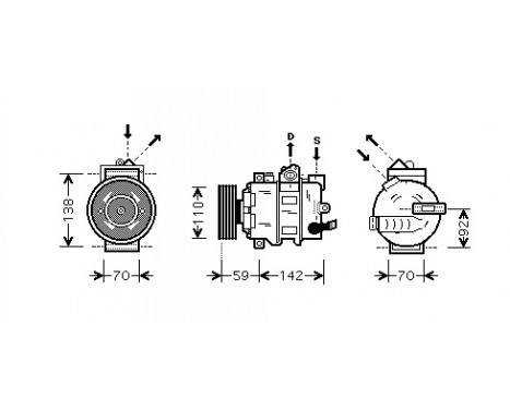 Compressor, air conditioning *** IR PLUS ***