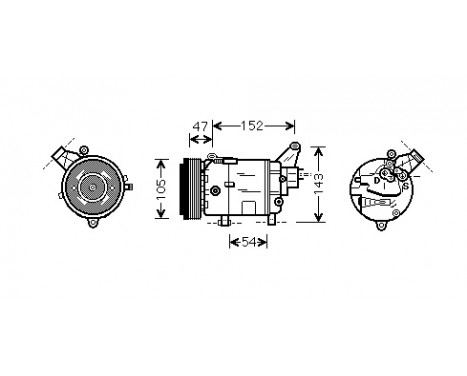 Compressor, air conditioning *** IR PLUS ***, Image 2