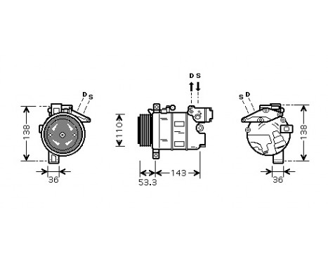Compressor, air conditioning *** IR PLUS ***, Image 2